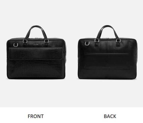 Bronco - Leather Laptop Bag - Black