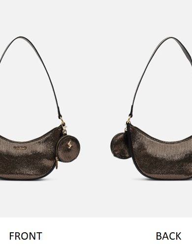 Olivia Hobo Bag – Gold Metallic & Black