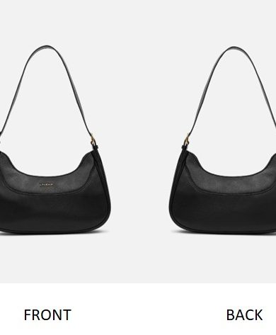 Olivia Medium Hobo Bag – All Black