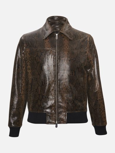 Diablo – Leather Zipper Jacket – Python