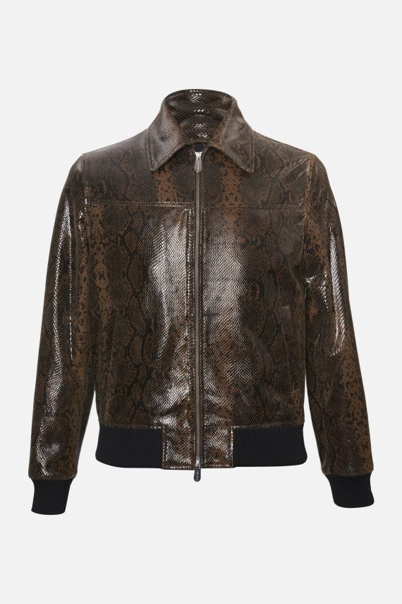 Diablo – Leather Zipper Jacket – Python