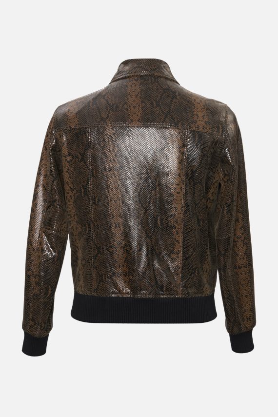 Diablo – Leather Zipper Jacket – Python - Image 2