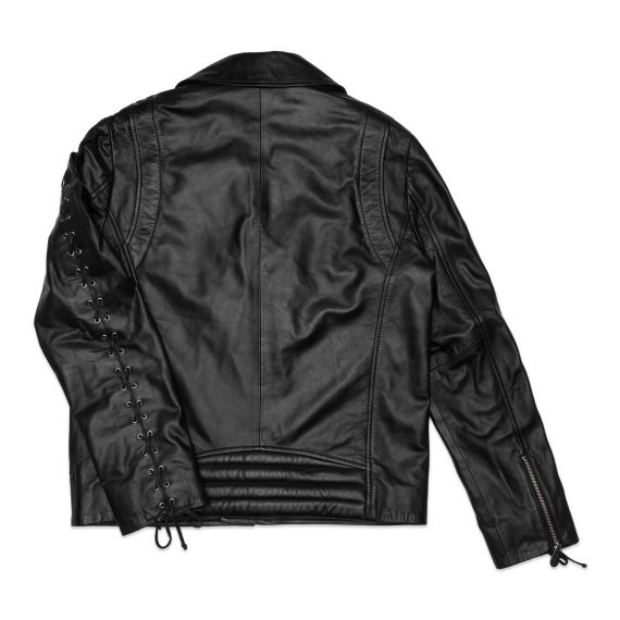 Tobias – Leather Biker Jacket – Black - Image 2