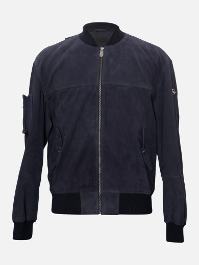 Florida – Suede Utility Bomber Jacket – Blue