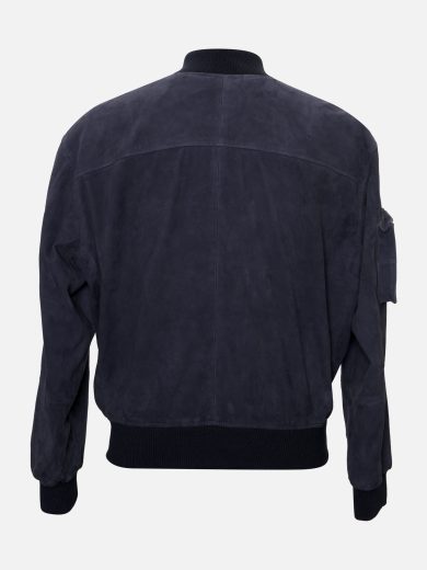 Florida – Suede Utility Bomber Jacket – Blue