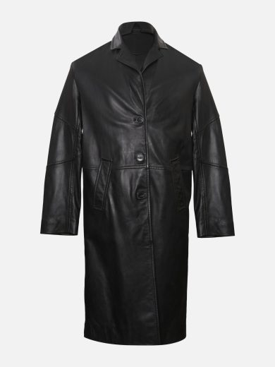 Leather long coat Unisex