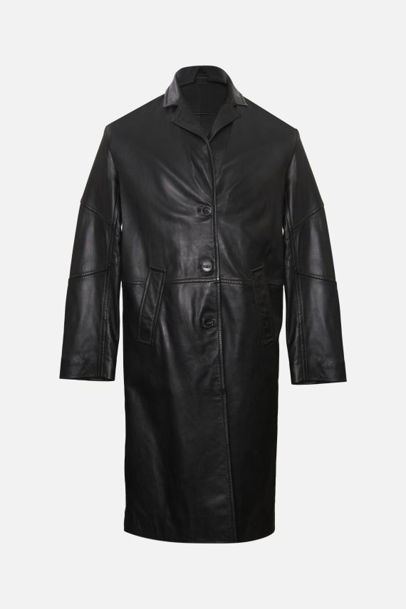 Leather long coat Unisex